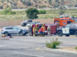 Medevac requested in Lebec after accident traps driver inside
