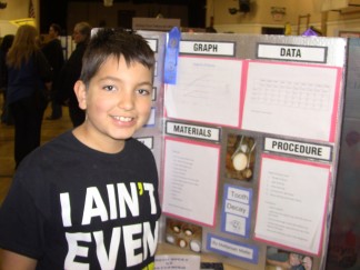 El Tejon School 5th Grader Mattaniah Matte's science project was titled 