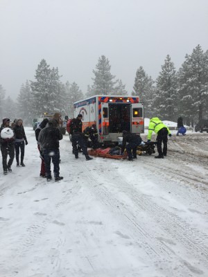 Two accidents along Frazier Mountain Park Road and the Mil Potrero Highway near the 'Y' were reported by photographer Jeff Zimmerman of Neenach at 2 p.m. [Special to The Mountain Enterprise]