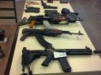 Automatic and semiautomatic guns seized from group accused of illegal firing of weapons and poaching