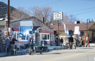 The production team took over Sue’s Tavern to film a scene for the television show Justified. [photo by Gary Meyer]