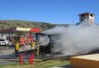 Motorhome destroyed by fire at Flying J