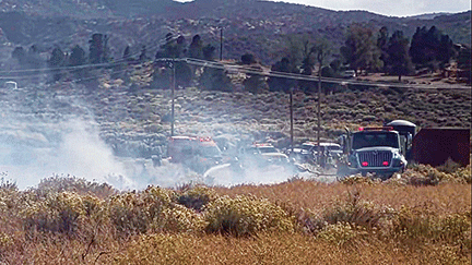 Adams Fire in Lockwood Valley quickly doused, one man injured and airlifted to trauma center