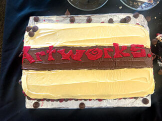 Artworks cake to celebrate