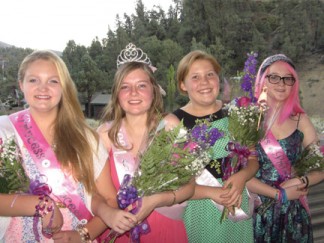The 2014 Fiesta Days Queen and her court: (l-r) Princess Taylor Childs, Queen Janice Winter, Runner-up Jaqueline Kelly and Princess Katie Westover. [photo by Patric Hedlund]