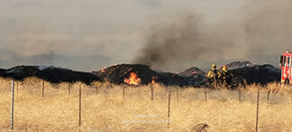 Flames, smoke, and destruction from the Apollo Fire