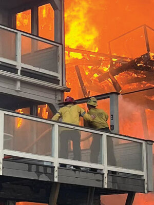 Kern County Firefighters helping put out the fires in Pacific Palisades, Malibu