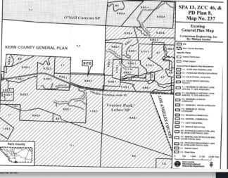 This is one of three maps Kern County sent to one member of the Mountain Communities, received May 21, 2022. Click on image to magnify. A request for extension of time to review the proposal is being drafted from members the community.
