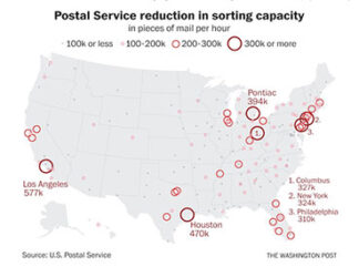 U.S. Postal Service map