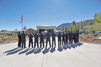 It took 40 years, but Kern County finally opened Station 58 in style. A crew from Tehachapi was flown in by helicopter for the ceremony. [Mel Weinstein photo]