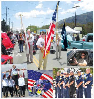 The streets of Frazier Park were closed to traffic, full of classic, vintage and hot-rod cars, while about 80 people gathered at the Prosser Memorial in Frazier Mountain Park for the VFW Memorial Day ceremony on Monday, May 25. [photos by Mel Weinstein and Gary Meyer]