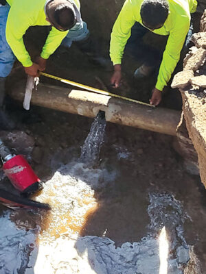 Burst water line that caused the boil advisory 