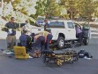 Motorcycle vs truck crash injures rider on Mil Potrero next to Pine Mountain Village