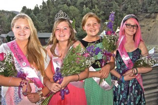 The 2014 Fiesta Days Queen and her court: (l-r) Princess Taylor Childs, Queen Janice Winter, Runner-up Jaqueline Kelly and Princess Katie Westover [photo by Patric Hedlund]