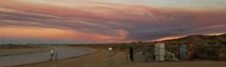 JoAnne Childers Word sent images of the smoke-laden skies above the California Aqueduct on 9/11 near Neenach in the Western Antelope Valley. The Route fire exploded into a 460+ acre conflagration because of drought. 