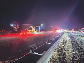 Helicopter on the freeway