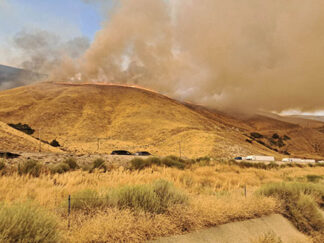 Fire above traffic