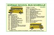Gorman School bus schedule