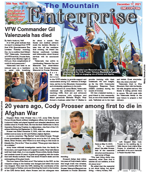 The Mountain Enterprise December 17, 2021 Edition