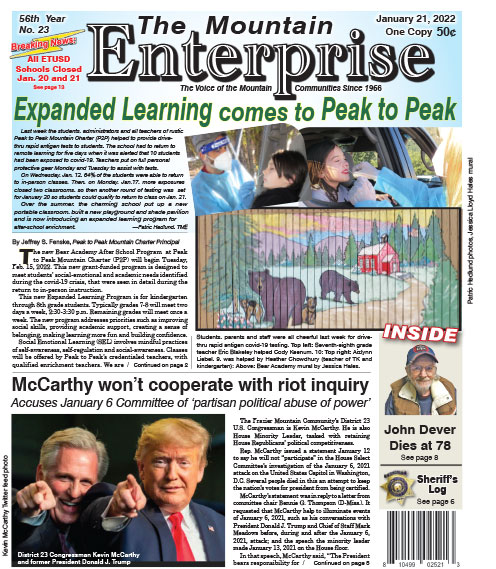 The Mountain Enterprise January 21, 2022 Edition