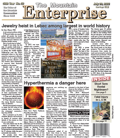 The Mountain Enterprise July 29, 2022 Edition