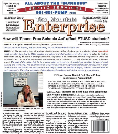 The Mountain Enterprise September 20, 2024 Edition