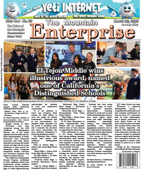 The Mountain Enterprise March 20, 2026 Edition
