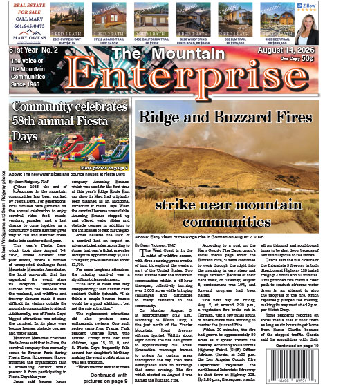 The Mountain Enterprise August 14, 2026 Edition