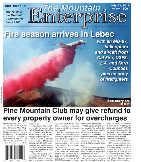 The Mountain Enterprise July 13, 2018 Edition