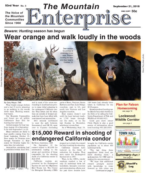 The Mountain Enterprise September 21, 2018 Edition
