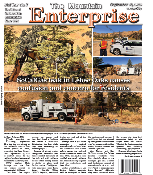 The Mountain Enterprise September 18, 2026 Edition