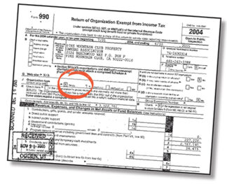 [PMCPOA’s IRS Form 990 for year 2004]