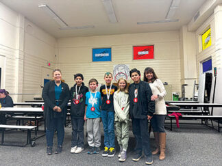 Gorman Gobots Robotics team at the awards ceremony at Gorman School